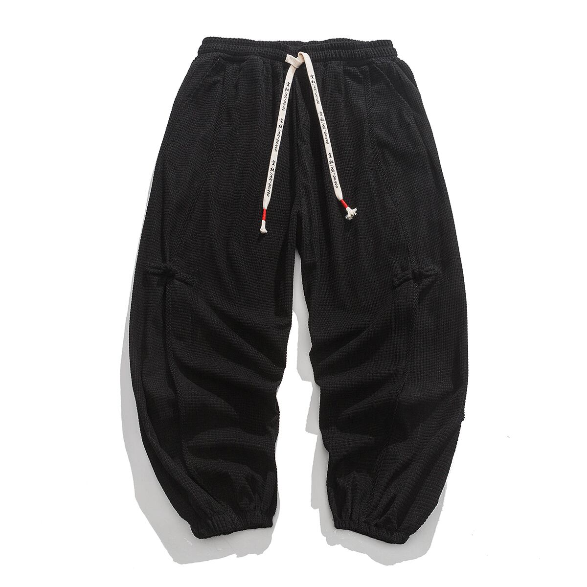 [Small Trouble Series]★China Style Pants★ 3color Bottoms Unisex Men's Large Size China Button Gray Black