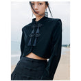 Load image into Gallery viewer, [Big Blue Dragon Series] ★China style outerwear★ Mini length Chinese button Mini length black black Chinese clothing
