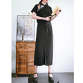 Load image into Gallery viewer, [Kokaisha---Kyouka Suigetsu Series]★China style skirt★Bottoms Black Black Plain Easy to match
