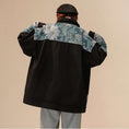 Load image into Gallery viewer, Now on sale [FKZ series] ★Jacket★ Outerwear 2color floral pattern switching unisex unique large size beige black
