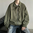 Load image into Gallery viewer, [TIAOTA series]★Jacket★ 3color outerwear unisex men's green black gray suede
