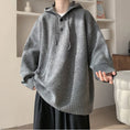 Load image into Gallery viewer, [KADISHOU Series] ★Sweater★ 3color Knit Parka Tops Unisex Men's Black Gray Coffee Color
