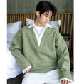 Load image into Gallery viewer, [CHICERRO series]★Sweater★ 2color tops fake layered unisex men's blue green
