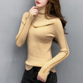 Load image into Gallery viewer, [YINUO Series]★Knit Tops★ 3color Tops Sweater Turtleneck Simple Black Blue Yellow
