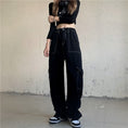 Load image into Gallery viewer, [Miyakoya Series]★Denim Pants★ Trousers Bottoms Black Black Women's Fashion Easy to Match
