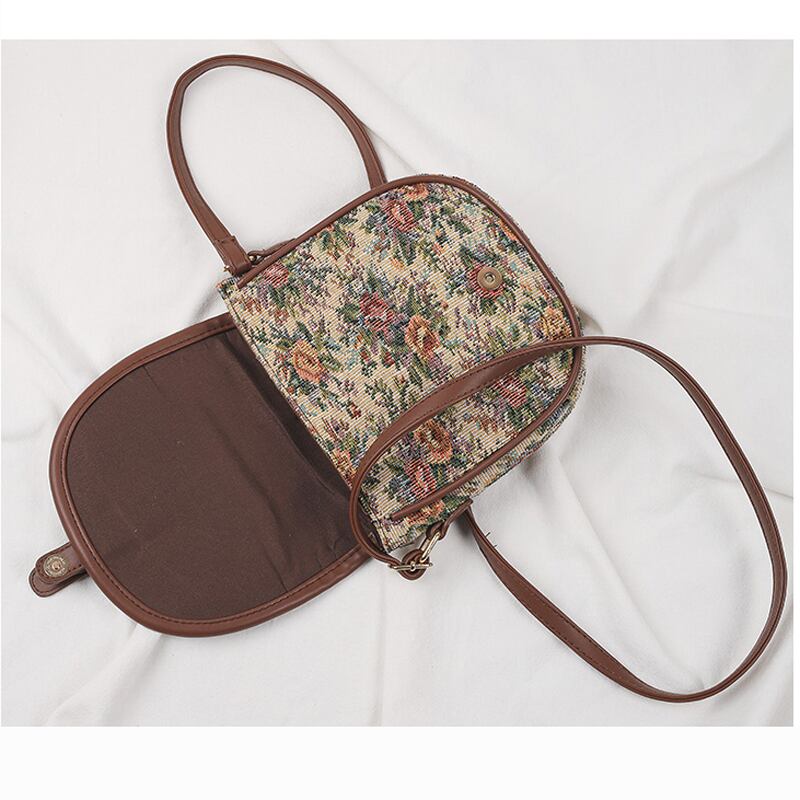 [XIAOSEN Series]★Bag★ 2color Floral Pattern Shoulder Bag Cute Date Commuting Office Lady Office Improves Temperament