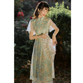 Load image into Gallery viewer, [DAXIAOJIE series]★China style dress★ Embroidery long length green green SML date cute sleeves
