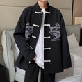 Load image into Gallery viewer, [PVPVPV Series] ★China Style Outer★ Jacket Unisex Men's China Button Dragon Black White
