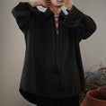 Load image into Gallery viewer, [Mapogo Series]★Retro Shirt★ Tops Harajuku Style Steampunk ML XL Black Black Loose
