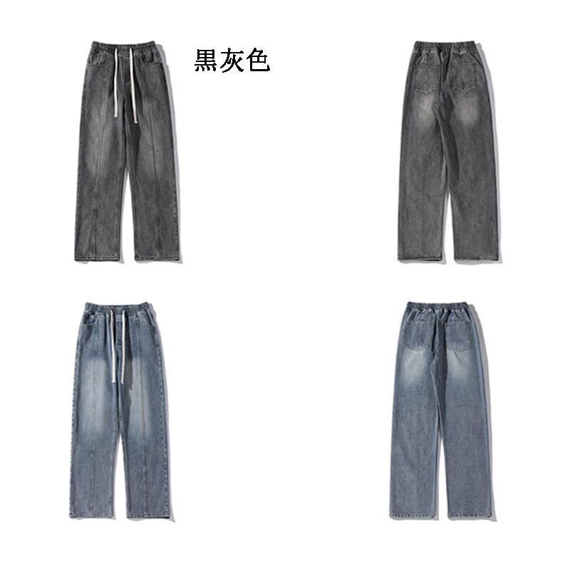 [BIGEMAN Series] ★Denim pants★ Brushed lining 2color bottoms pants unisex men's large size simple