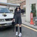 Load image into Gallery viewer, [XIAOCAI Series] ★One Piece★ Parka Dress, Slimming, Large Size, Fashion, Gray, Gray
