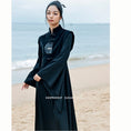 Load image into Gallery viewer, [Da Qinglong Shu Series] ★Chinese style dress★ Fake layered Chinese clothing slimming black black original
