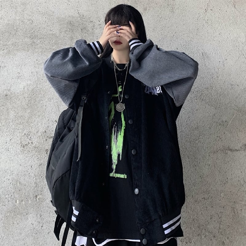 [Miyakoya Series] Jacket, Stadium Jacket, Sukajan, Unisex, Couple Clothes, Alphabet, Loose, ML