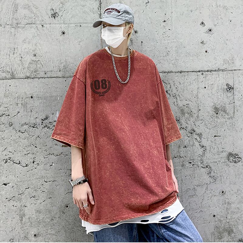 [KCSJ Series]★T-shirt★ Retro style 4color Unisex Men's Unique Large size Short sleeve Fashion Easy to match