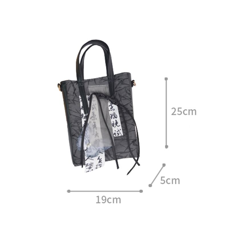 [Series]★China style bag★Hand-held original ink pattern Letter pattern Cute design available