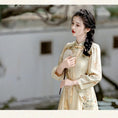 Load image into Gallery viewer, [Az Suna Series] ★Chinese style dress★ Chinese dress print switching SML XL Retro SML XL
