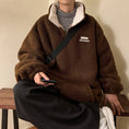 Load image into Gallery viewer, [V37 Series] ★Tops★ 3color Thick Warm Outerwear Stand Neck Unisex Men's Brown Black Beige
