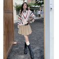 Load image into Gallery viewer, [Koikoro Series] ★Sweater★ Knit tops Colorful striped pattern Cute Easy to match Autumn clothes Sweet Fashion
