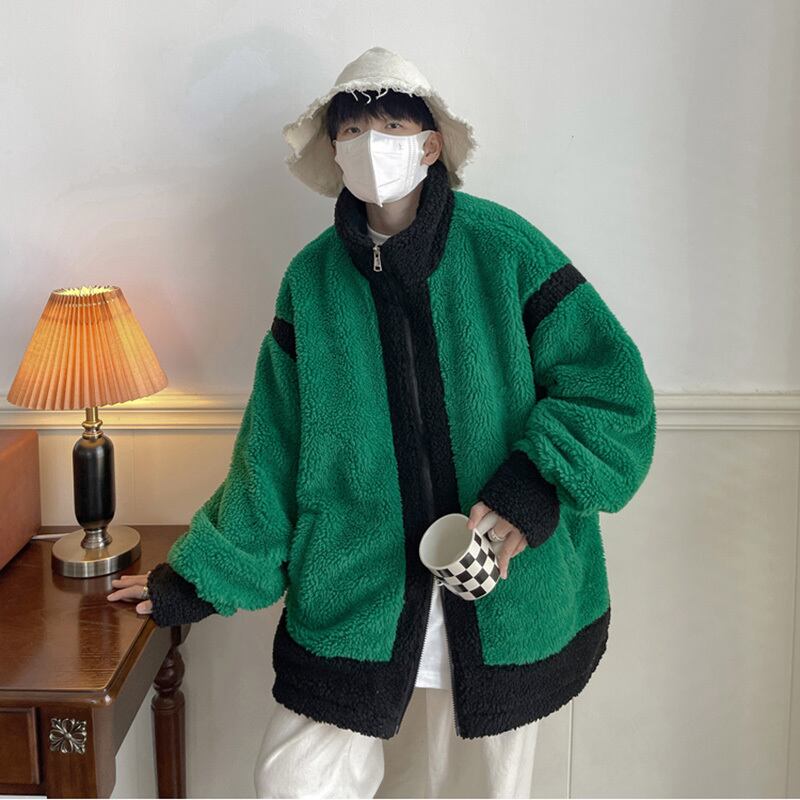 [Bakugan Series] ★Coat★ 3color Thick Warm Unisex Men's Large Size Gray Black Green