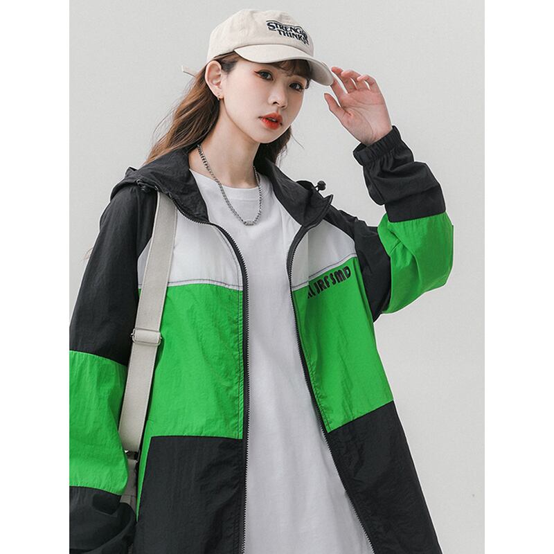 [CHAOMEICHEN Series] ★Thin outerwear★ 2color color scheme Thin summer clothes Unisex Men's Air conditioning protection Large size