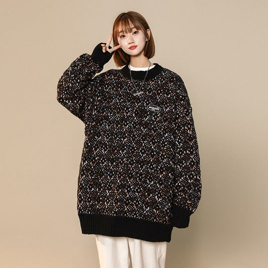 [Ushiomiomi Series] ★Sweater★ 3color knit tops Unisex Men's Floral pattern Cute ML XL 2XL Easy to match