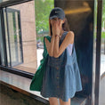 Load image into Gallery viewer, [XIAOXIN Series]★Dress★Sleeveless Women's Fashion V-neck Short Length Denim
