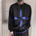 Load image into Gallery viewer, [BAYINGLI series] ★Tops★ Men's sweatshirt casual black black blue design
