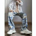 Load image into Gallery viewer, [AIMAKOU Series] ★Denim Pants★ Bottoms Pants Unisex Men's Print Large Size Blue Blue
