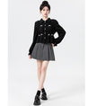 Load image into Gallery viewer, [WEIWU Series]★Shirt★ Tops Ladies Short Length Corduroy Black Cute Stylish
