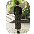 Load image into Gallery viewer, [RUYUN Series] ★Cheongsam Dress★ 2color Switching Velvet Temperament Enhancement Floral Pattern Chinese Style Dress
