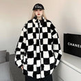 Load image into Gallery viewer, [MGJM Series] ★Outerwear that can be worn on both sides★ Coat Plaid Winter Clothes Winter Coat Black Black Fashion
