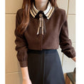 Load image into Gallery viewer, [MILA Series]★Shirt★ 2color Tops Ladies Corduroy Fashion Coffee Color Apricot
