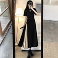 Load image into Gallery viewer, [DONGXIAOJIE series] ★China style dress★ Summer clothes, fake layered, large size, slimming, plain color, commuting
