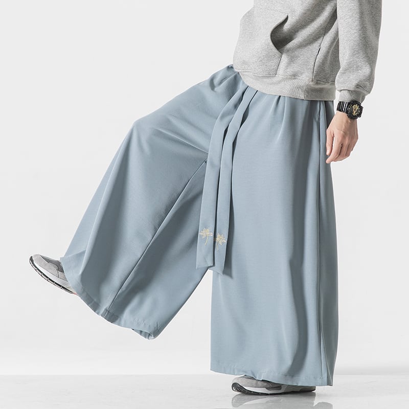 [Small Trouble Series]★China Style Pants★ 4color Bottoms Unisex Men's Large Size Gaucho Pants