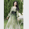 Load image into Gallery viewer, [Treasure Island Series]★Chinese style dress★ Hanfu dress Gradation Green Green SML
