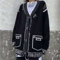 Load image into Gallery viewer, [Modern People Series]★Cardigan★ 2color Tops Sweater Outerwear Unique Black Black Harajuku Style
