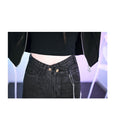 Load image into Gallery viewer, [Kokaisha---Tide Law Series] ★Denim pants with chain★ 2color bottoms slimming black gray blue SML XL
