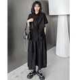 Load image into Gallery viewer, [YIDAO Series]★Setup★ 2-piece set, top and bottom set, black, slimming, fashion, loose
