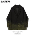 Load image into Gallery viewer, [LHSEN Series]★Blazer★ Outer Gradation Casual Unique Easy to match Black Black ML XL
