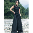 Load image into Gallery viewer, [Big Blue Dragon Series] ★China style tops★ Long tops with slit design, slimming, lace
