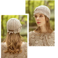 Load image into Gallery viewer, [Flower Series]★Hat★ 4color Cap Knitting Ladies Fashion Beige Light Brown White Black
