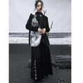 Load image into Gallery viewer, [Da Qinglong Shu Series] ★China style outerwear★ Bamboo bamboo pattern velvet blazer Chinese clothing color scheme black black
