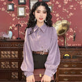 Load image into Gallery viewer, [Misslin Fashion Series]★Shirt★ Tops Elegant Design Cute Purple Purple S M L XL
