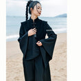 Load image into Gallery viewer, [Da Qinglong Shu Series] ★Chinese style dress★ Fake layered Chinese clothing slimming black black original
