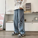 [XUSHANG Series] ★Casual Pants★ 2color Bottoms Pants Unisex Men's Alphabet Blue Coffee Color