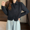 Load image into Gallery viewer, [壹號人家 Series] ★China style shirt★ 4 colors POLO neck China button tops Brown Black White Blue
