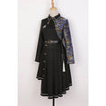 Load image into Gallery viewer, Manager recommended! [Dust Smoke Cloud Dream---Fightless City Series] ★China style dress★ With belt, long sleeves, switching, floral pattern, black, black, irregular, SML
