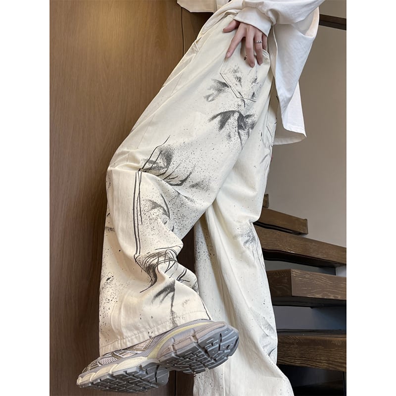 [CEXU Series]★China Style Pants★Casual Pants Bottoms Trousers Unisex Men's Graffiti