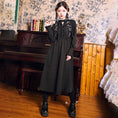 Load image into Gallery viewer, [Ancient mansion --- 臇薇 series] ★China style dress★ Long dress Black Black China button
