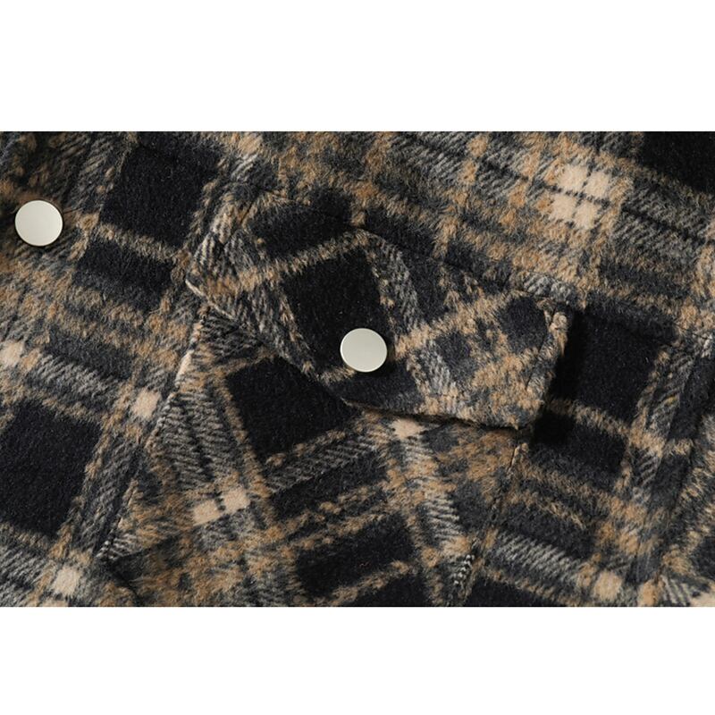 [Satoru Series]★Jacket★ 2color outer plaid pattern unisex men's large size black wine red